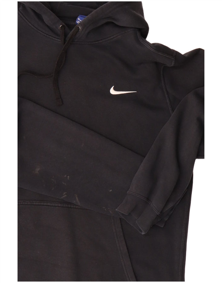 Felpa con cappuccio da uomo Nike, cotone medio nero