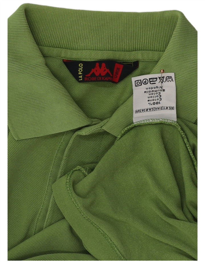 Polo Kappa Uomo Large Verde Cotone