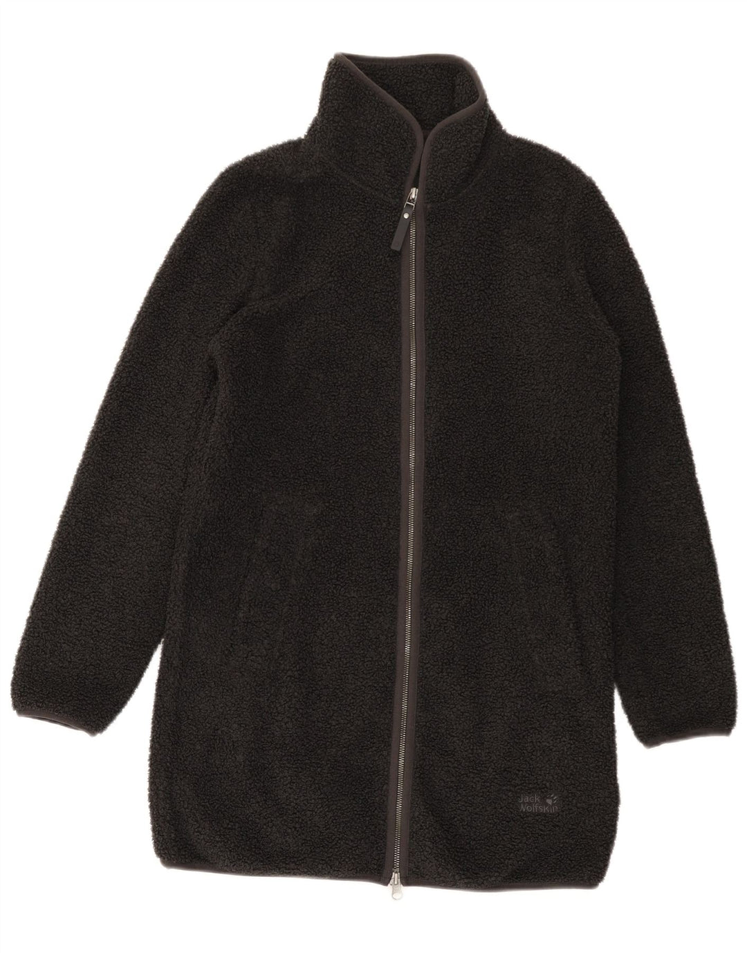 Jack Wolfskin Cappotto in pile oversize da donna UK 6 XS Poliestere grigio