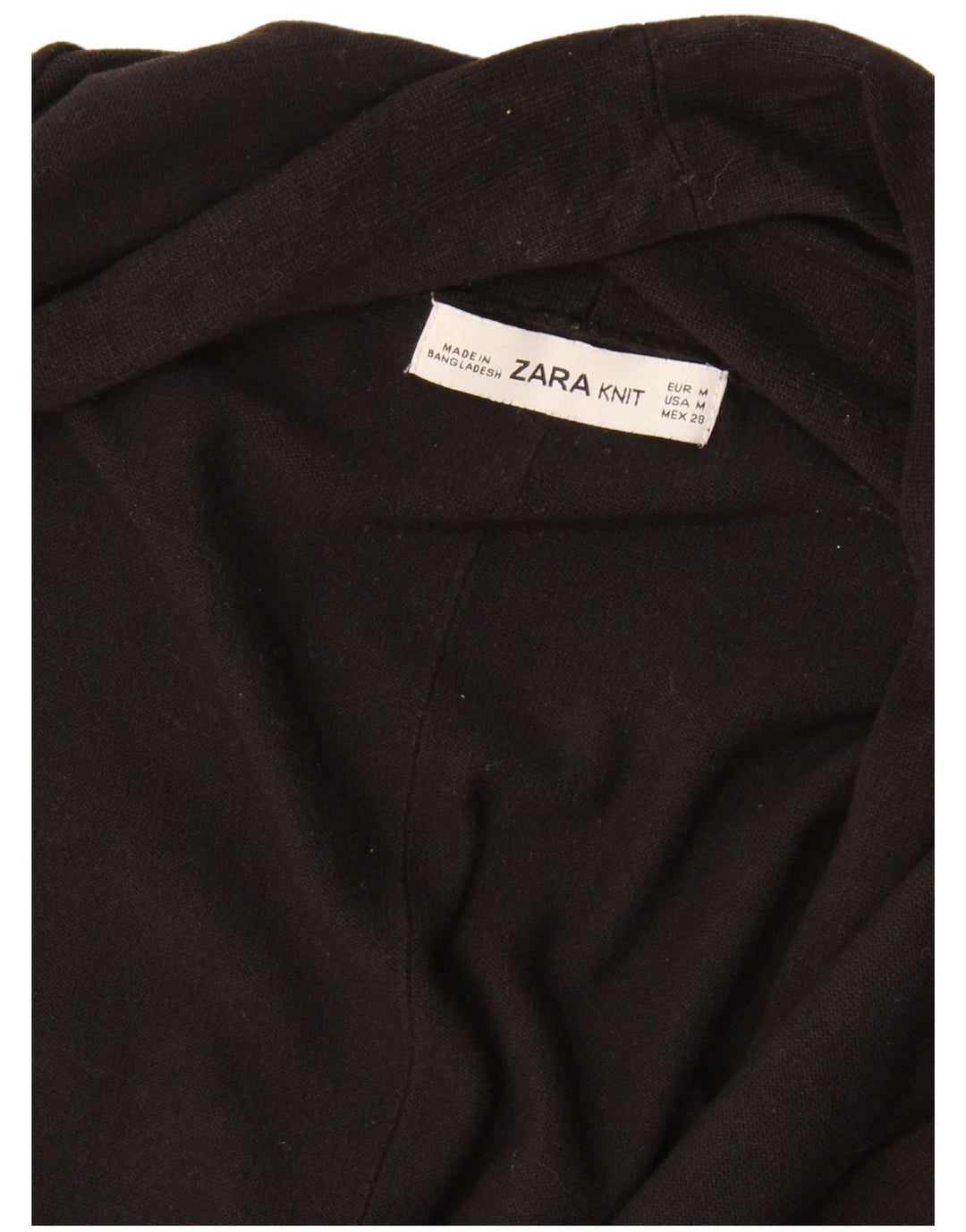 Maglione cardigan aperto da donna Zara UK 12 medio nero