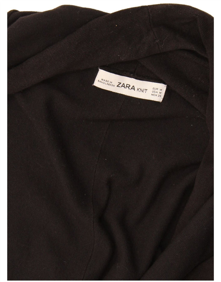Maglione cardigan aperto da donna Zara UK 12 medio nero