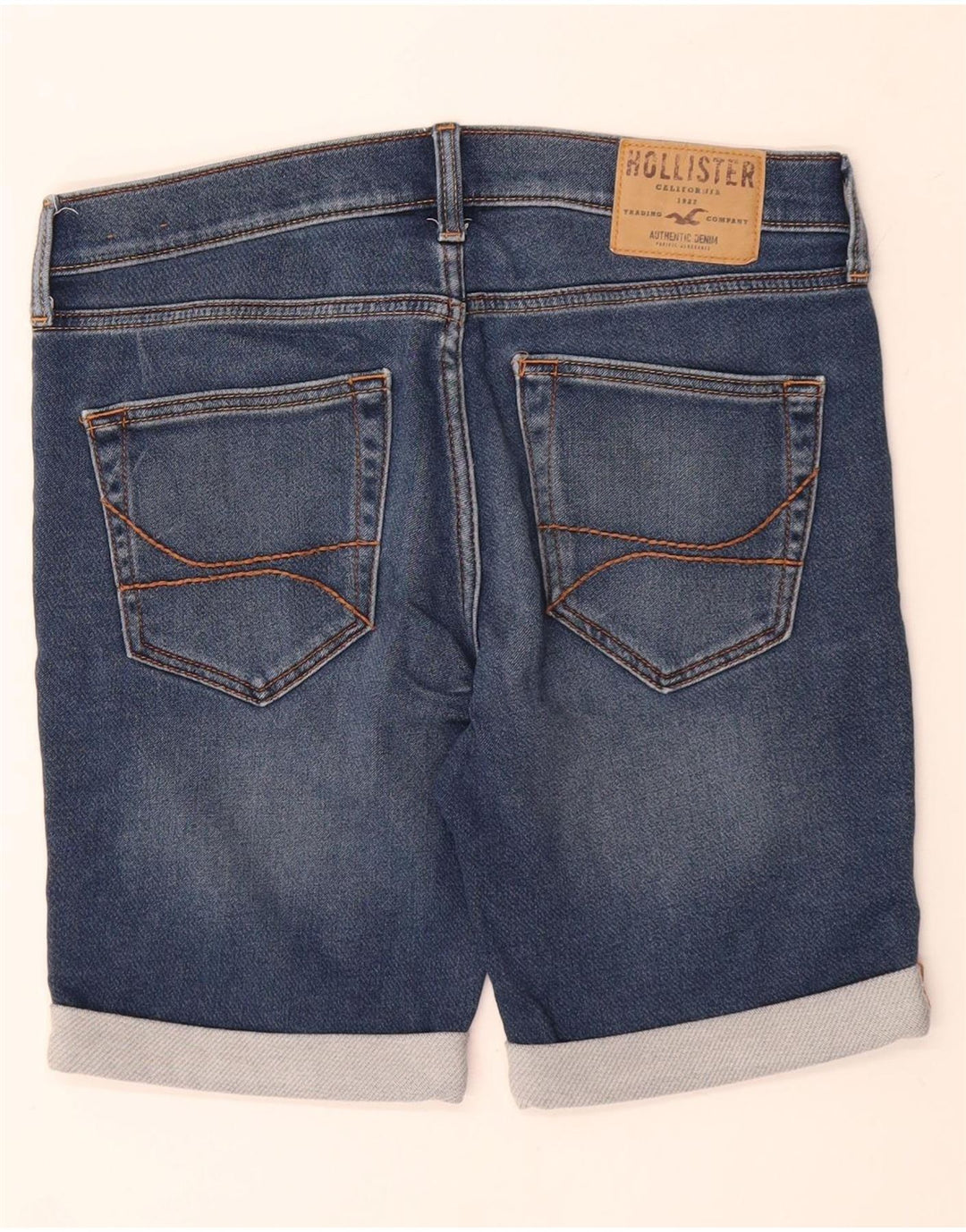 Pantaloncini di jeans da uomo HOLLISTER W28 cotone blu medio