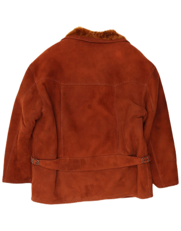 Giacca in shearling vintage da uomo UK 38 Marrone medio