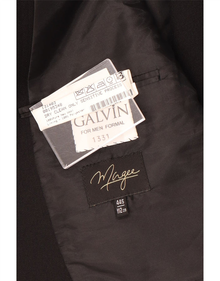 Giacca blazer da uomo Magee frac UK 44 XL lana nera