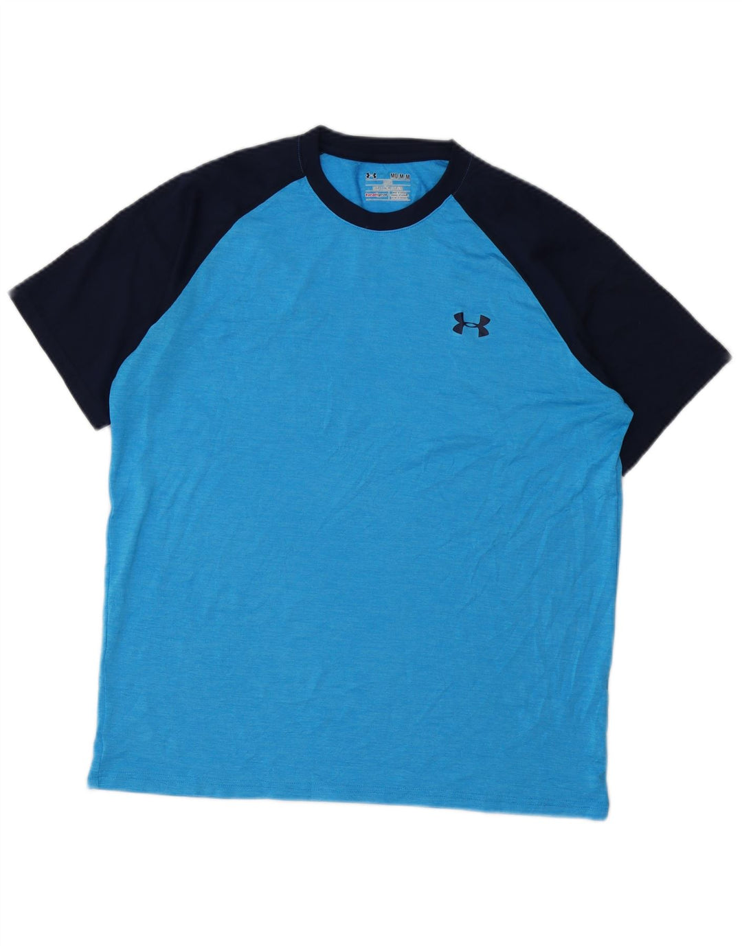 T-shirt Heat Gear da uomo UNDER ARMOUR Top in poliestere color block blu medio