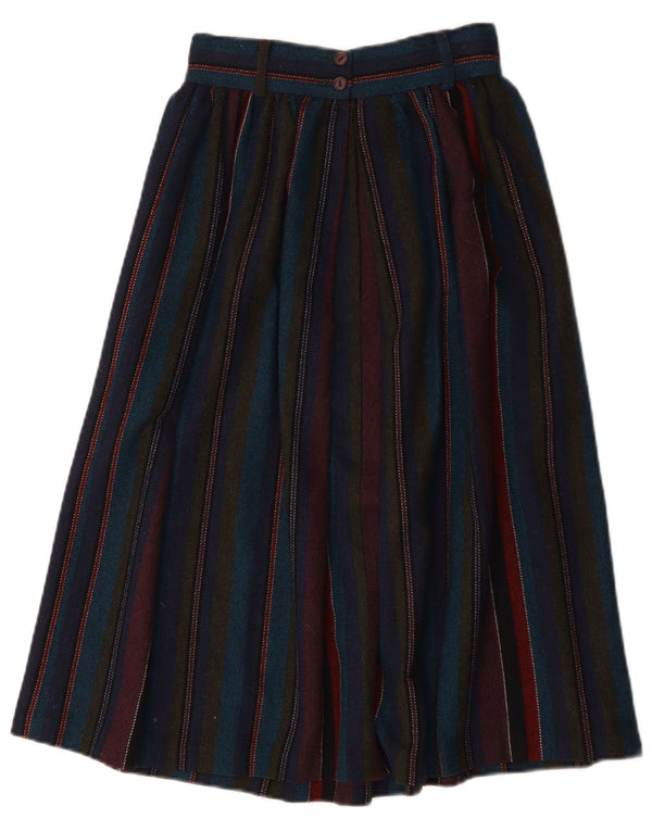 Etam Womens High Waist Midi Skirt US 10 Large W25 Multicoloured Striped
