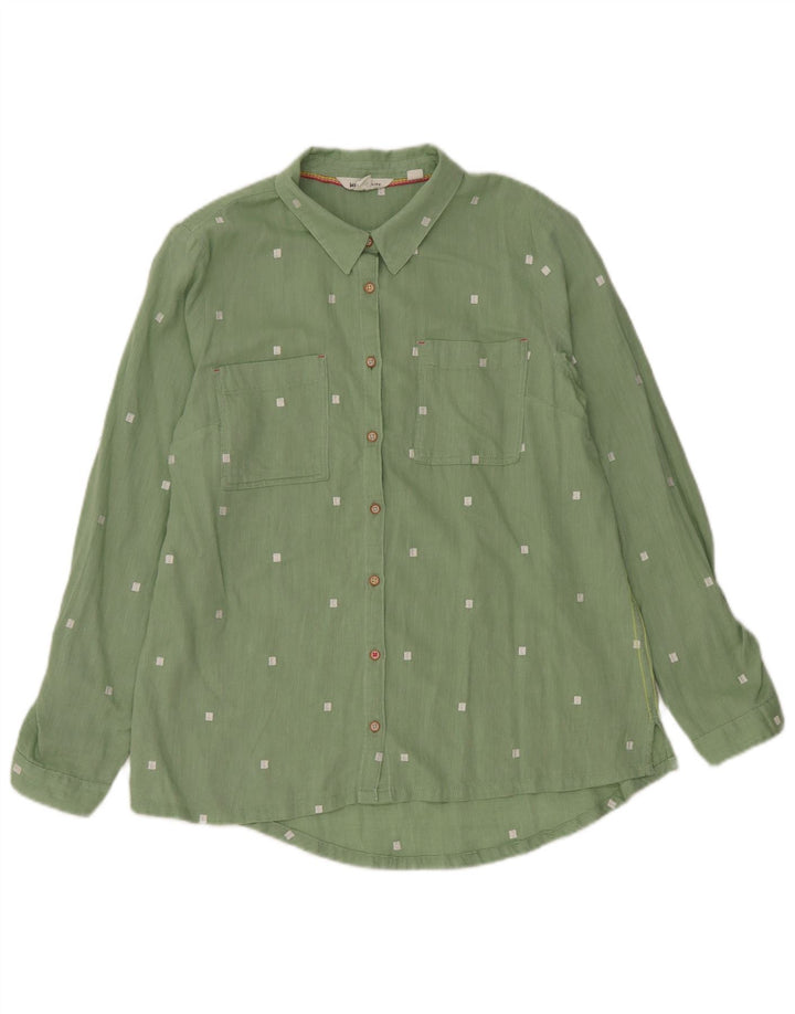 Camicia da donna WHITE STUFF UK 10 Piccola verde maculata