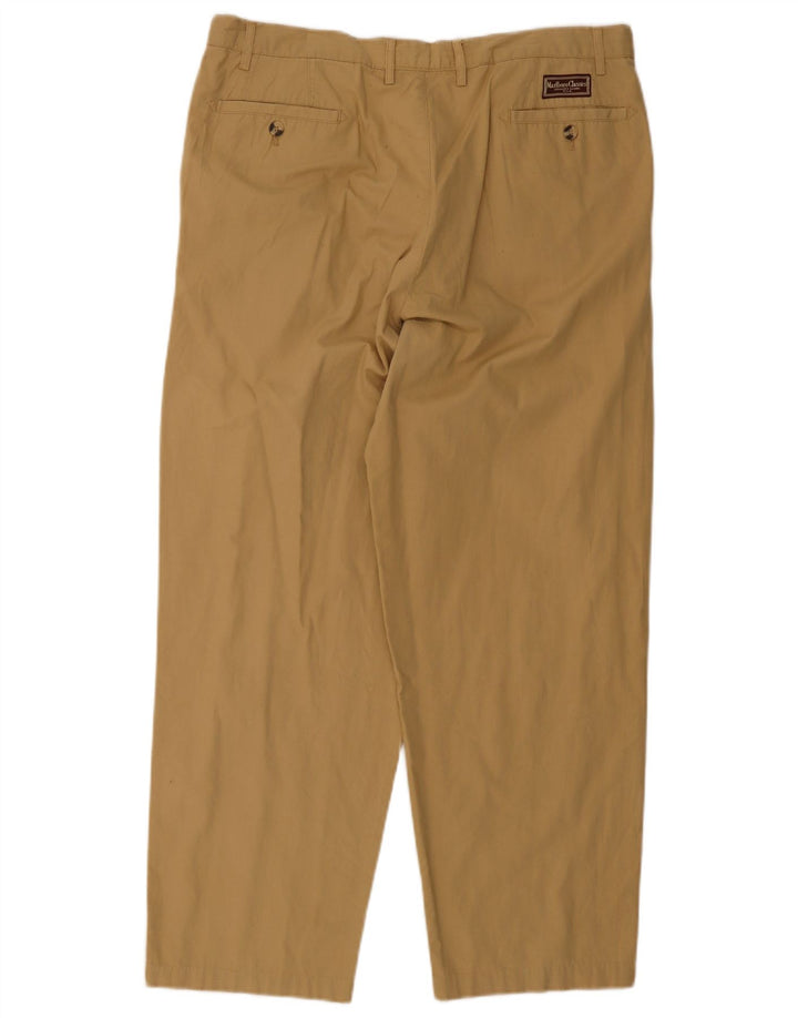 Pantaloni chino con pegging da uomo Marlboro Classics W36 L30 Beige