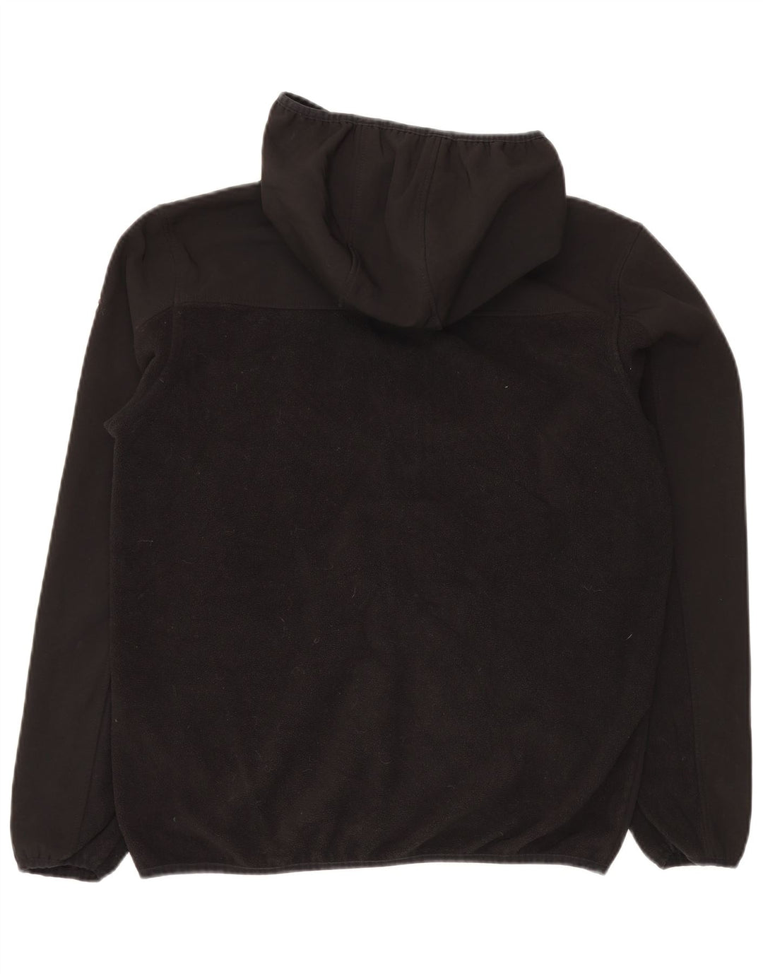 Giacca in pile con cappuccio Reebok da uomo UK 38 Medium Nero Poliestere