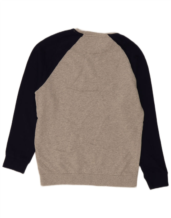 Lyle & Scott Felpa da uomo Maglione in cotone color block grigio medio