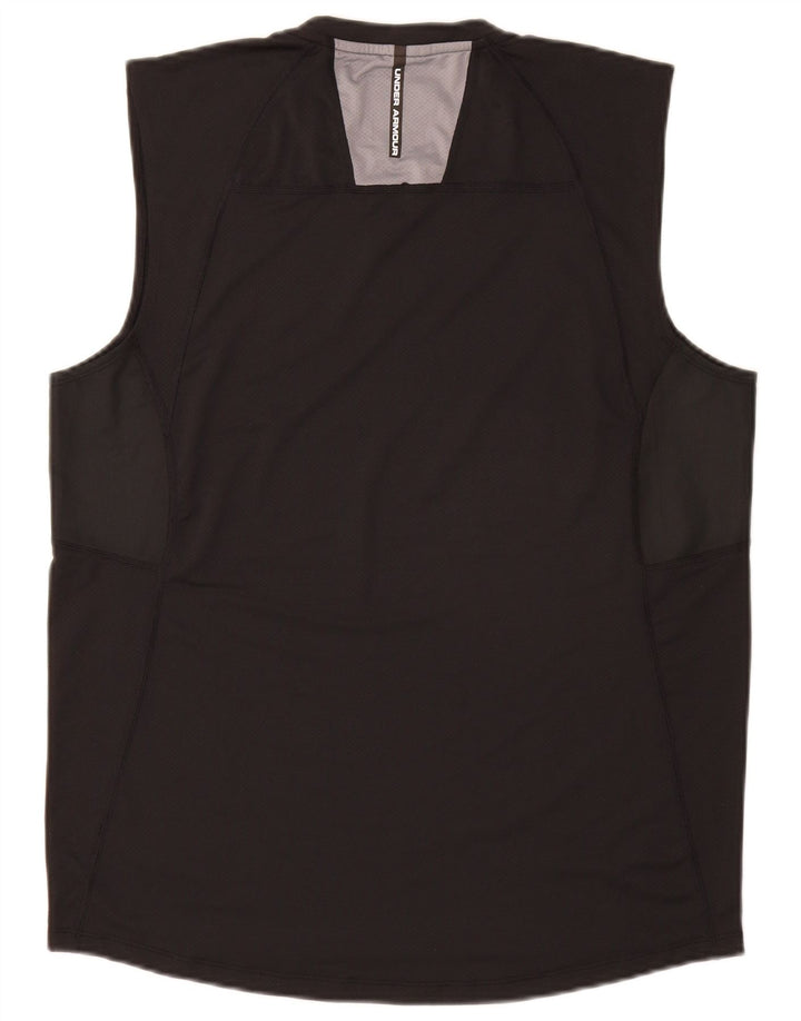 Canottiera Under Armour da uomo Heat Gear, poliestere medio nero