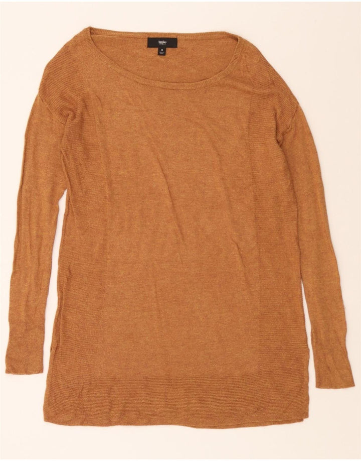 MOSSIMO Womens Oversized Boat Neck Jumper Sweater UK 10 Small Brown Vintage Mossimo and Second-Hand Mossimo from Messina Hembry 