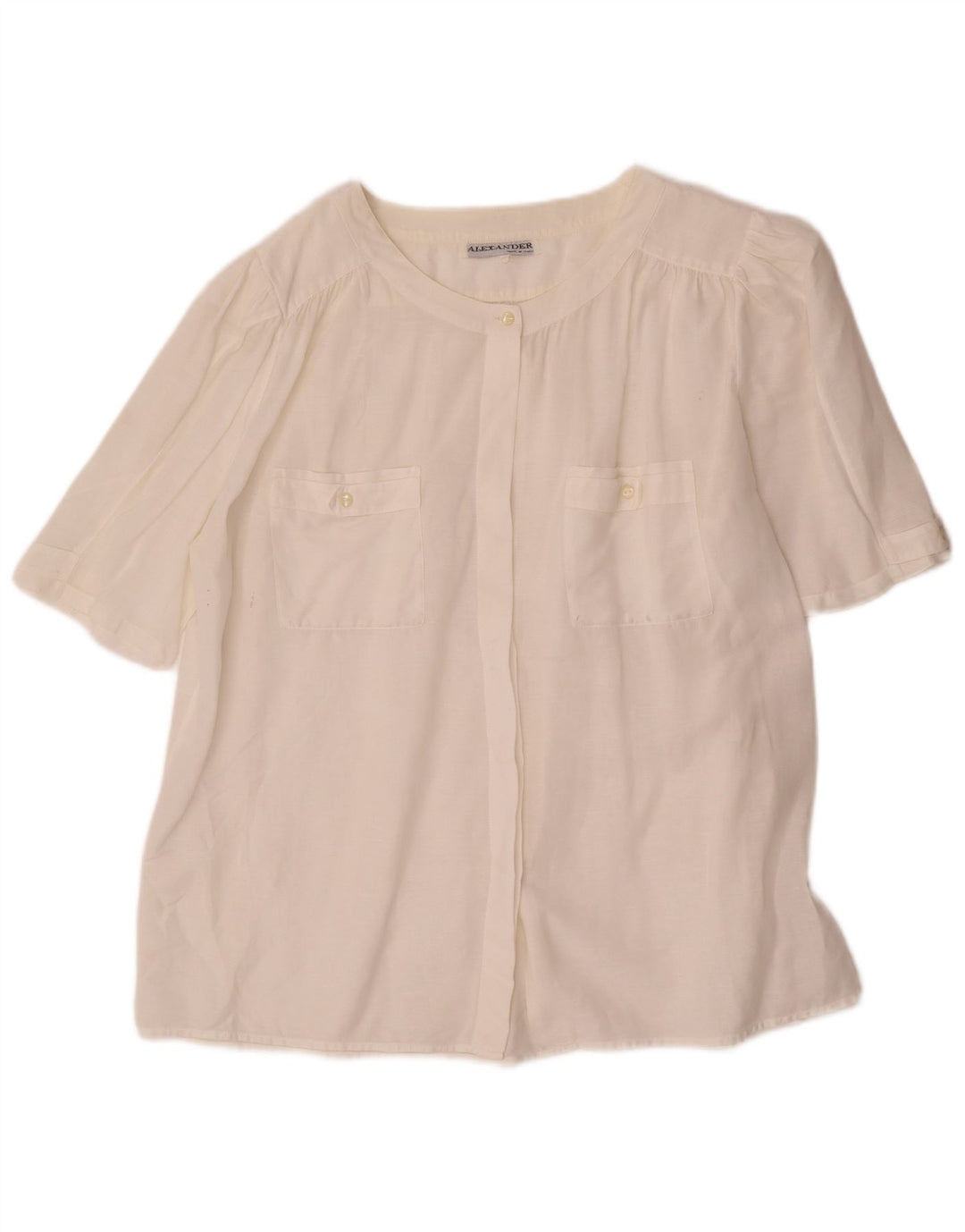 Camicetta a maniche corte da donna Alexander UK 14 grande bianca