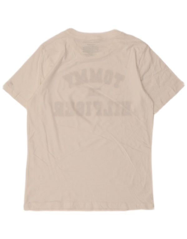 T-shirt grafica per ragazzi Tommy Hilfiger Top 15-16 anni Large in cotone bianco