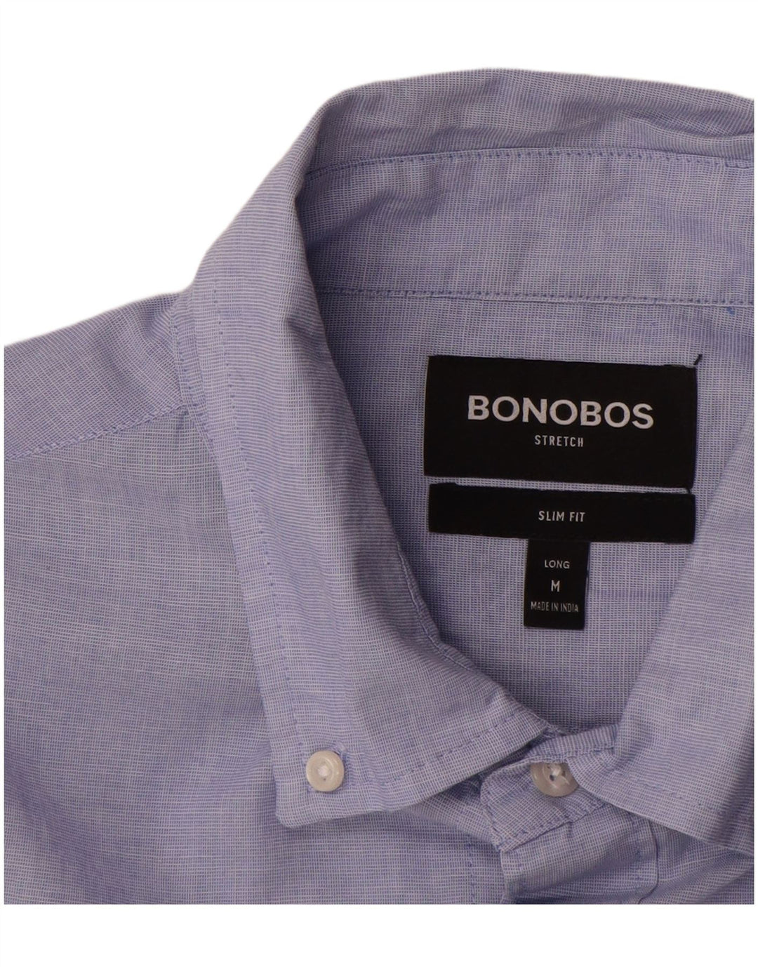 BONOBOS Camicia lunga da uomo slim fit in cotone blu medio