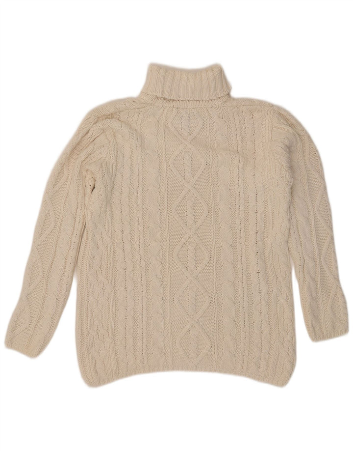 L.O.G.G Maglione maglione da uomo con collo alto in ramiè bianco sporco medio