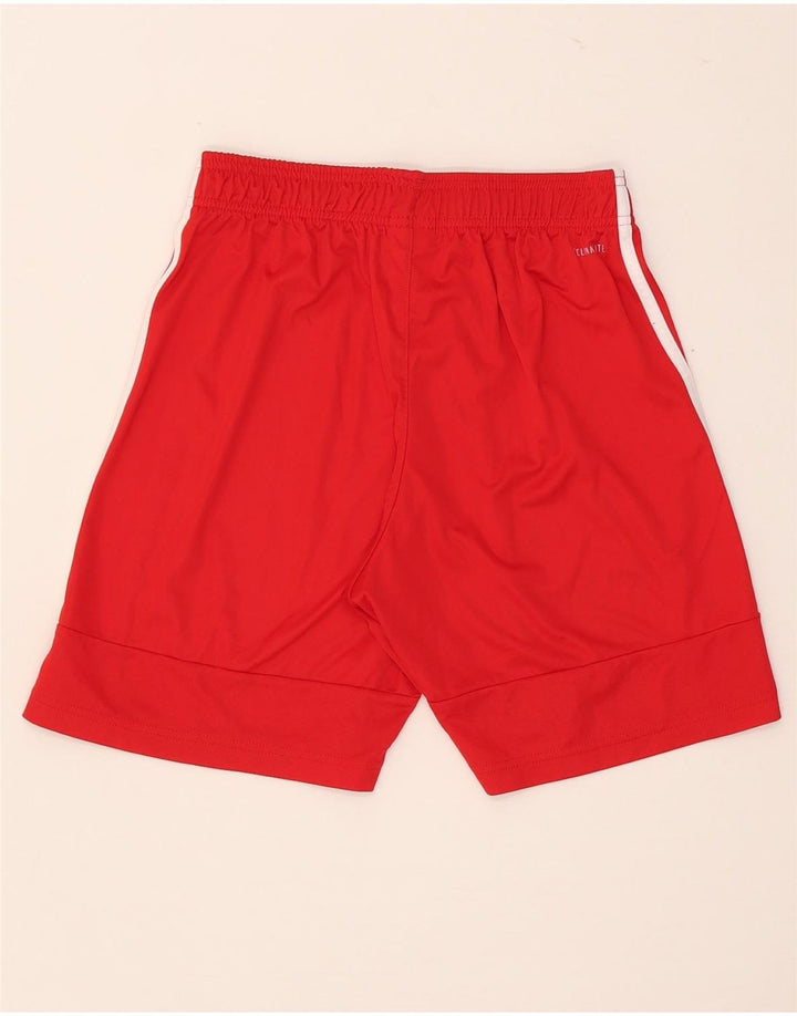 Pantaloncini sportivi Adidas Climalite da uomo in poliestere rosso medio