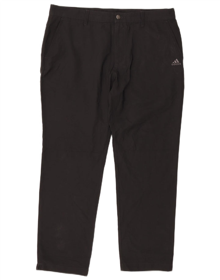 Pantaloni chino slim da uomo Adidas W36 L30 poliestere nero