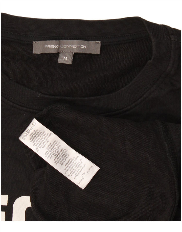 Felpa grafica da uomo French Connection Maglione cotone nero medio