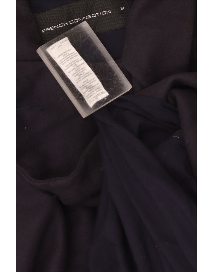 Trench da uomo French Connection UK 38 medio in lana vergine blu navy