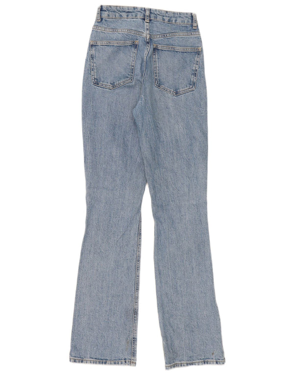 Jeans bootcut a vita alta da donna Zara EU 34 2XS W24 L33 cotone blu