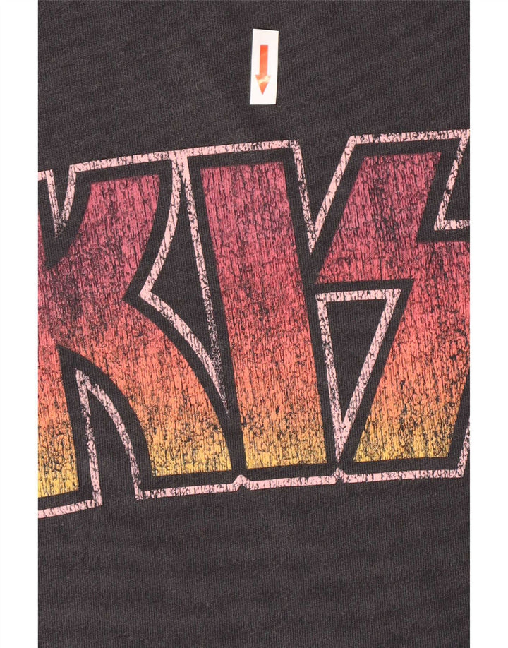 T-shirt grafica da donna Pull & Bear Top UK 10 piccola in cotone nero