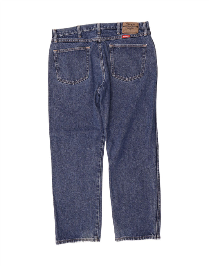 Jeans dritti da uomo Wrangler vestibilità regolare W36 L29 cotone blu