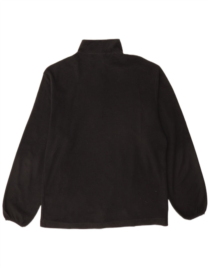 FILA Mens Zip Neck Fleece Jumper XL Black Polyester