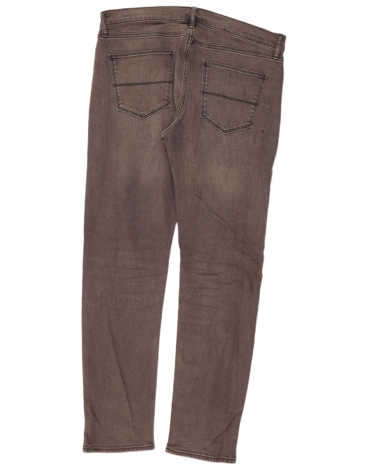 Jeans slim da uomo Marks & Spencer W36 L33 cotone grigio