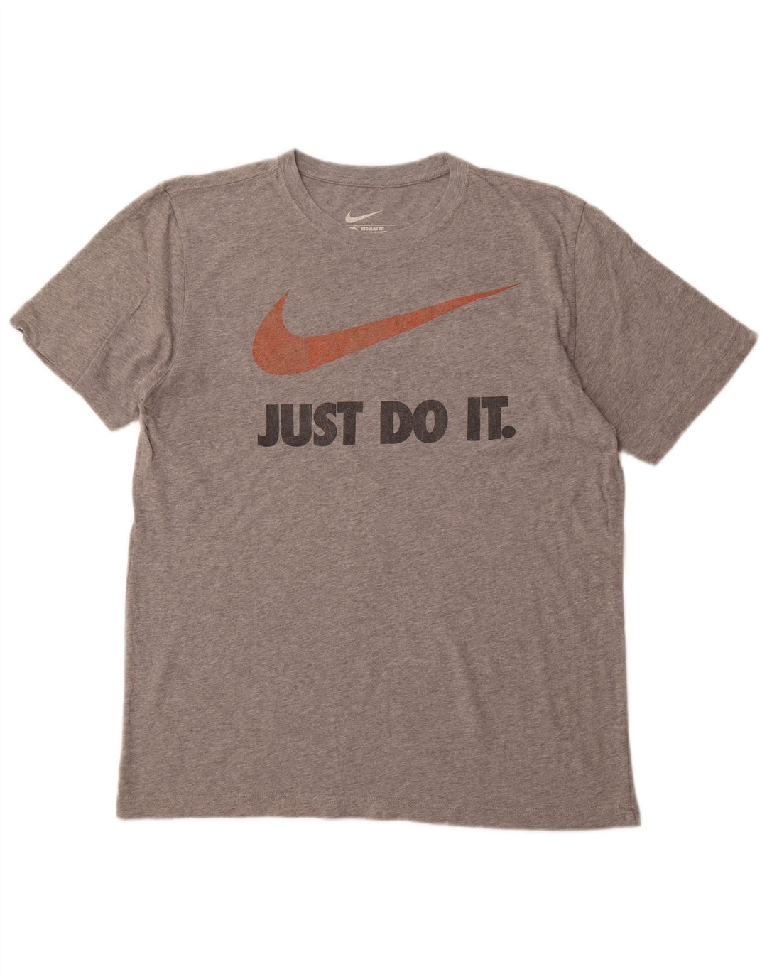 NIKE T-shirt grafica da uomo con vestibilità regolare, top grande in cotone grigio