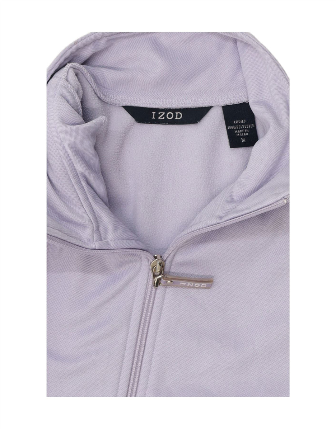 IZOD Womens Tracksuit Top Jacket UK 14 Medium Purple Colourblock Polyester Vintage Izod and Second-Hand Izod from Messina Hembry 
