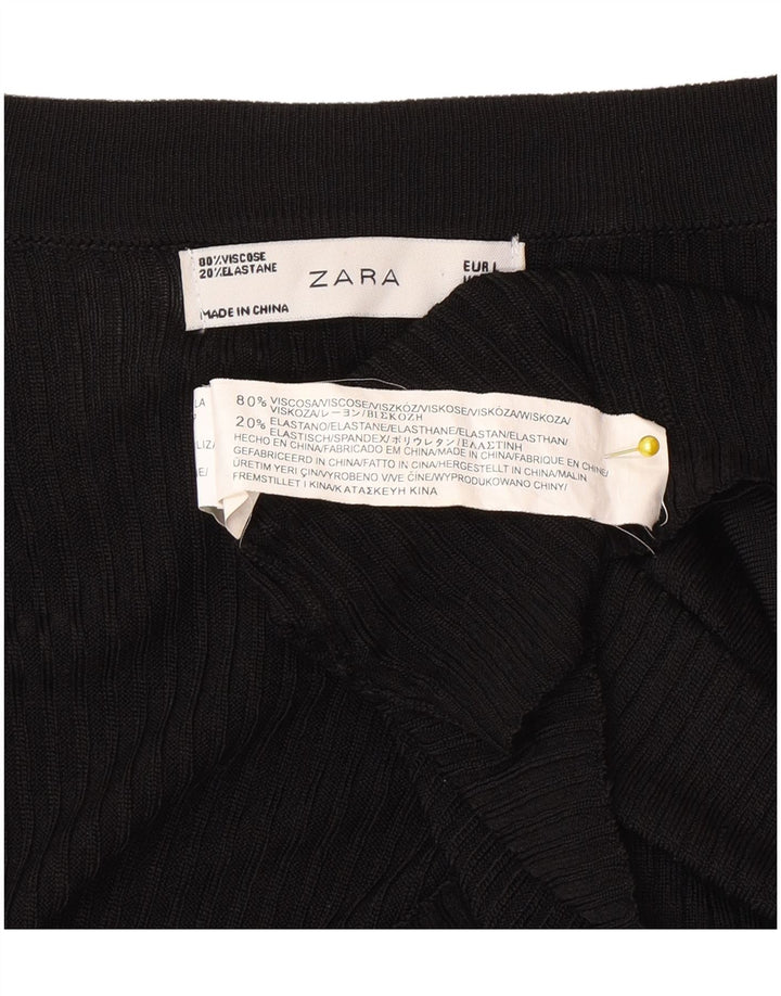 Maglione cardigan da donna Zara UK 14 grande viscosa nera