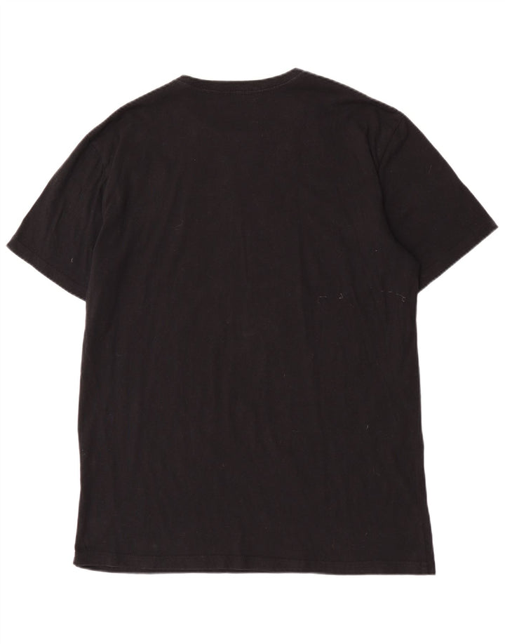 T-shirt grafica regolare da uomo Quiksilver, taglia grande, in cotone nero