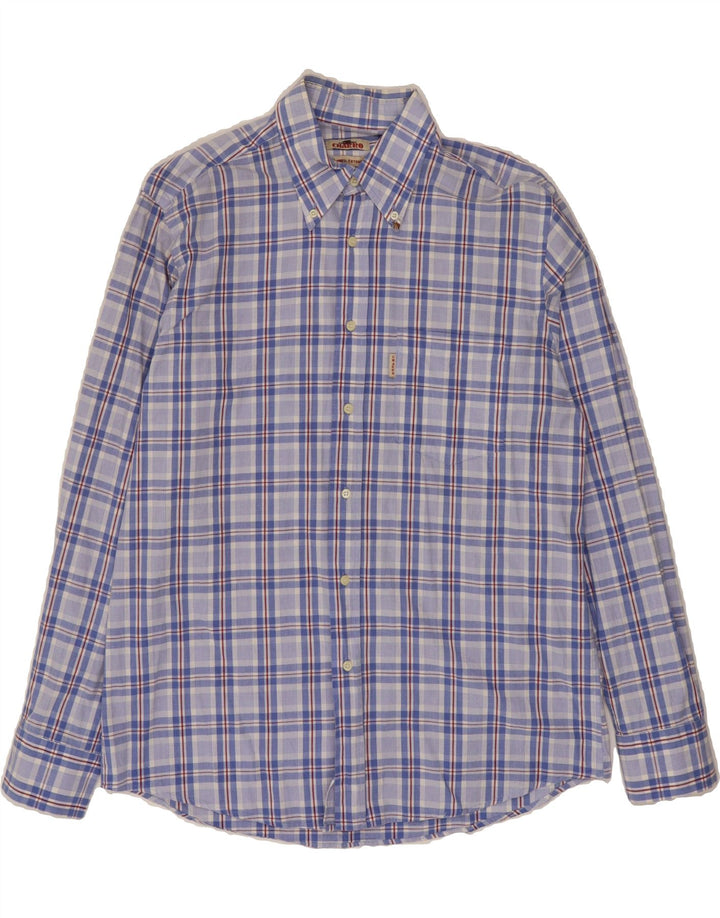 CHARRO Mens Shirt Large Blue Check Cotton Vintage Charro and Second-Hand Charro from Messina Hembry 