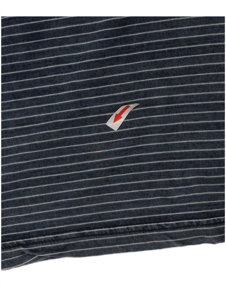 T-shirt da uomo Pinguino Top grande in cotone a righe blu