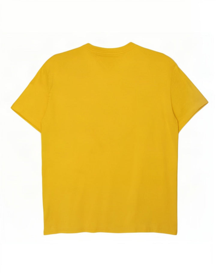 T-shirt grafica da uomo Tommy Hilfiger Top in cotone giallo medio