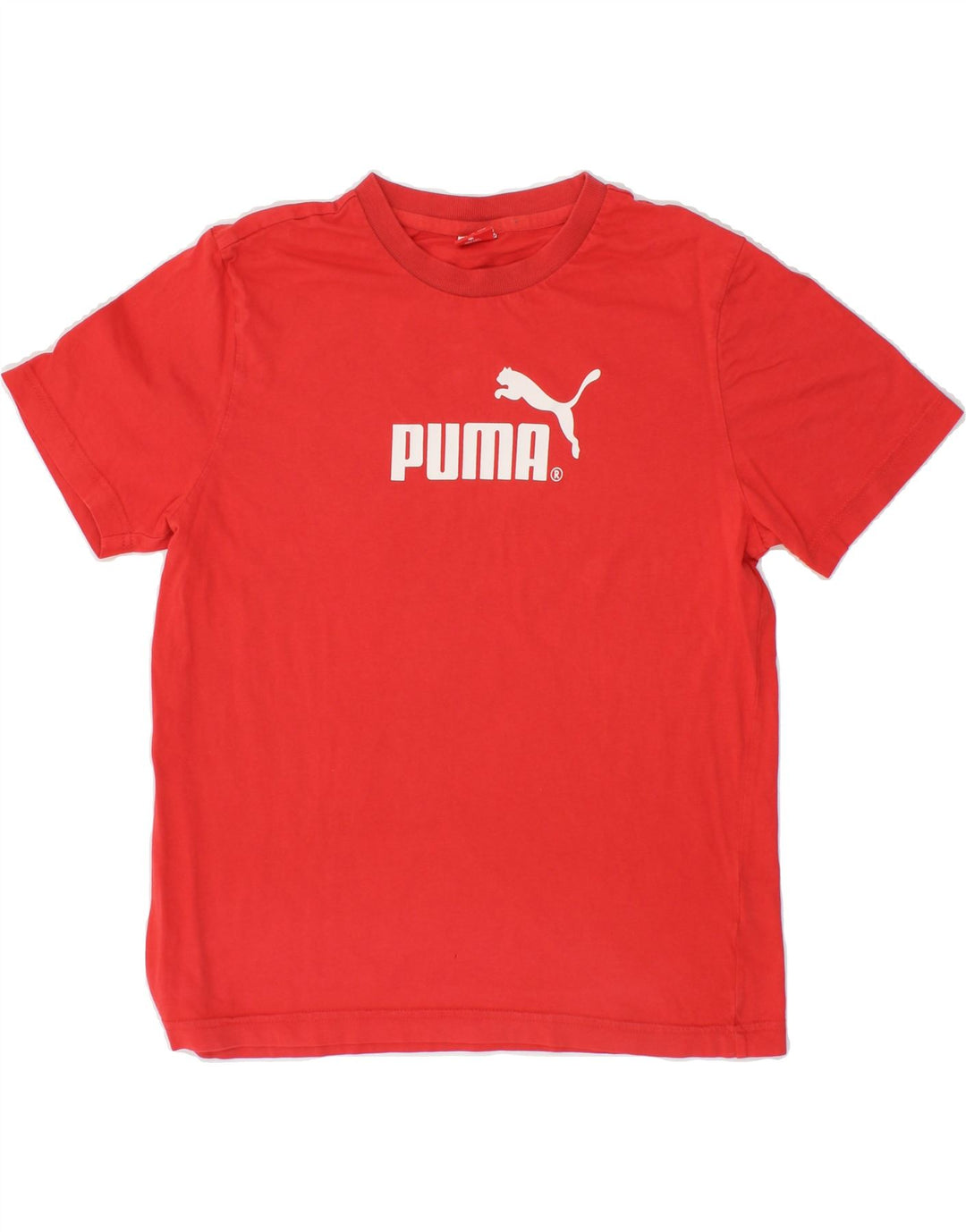 PUMA Boys Graphic T-Shirt Top 13-14 Years XL Red Vintage Puma and Second-Hand Puma from Messina Hembry 