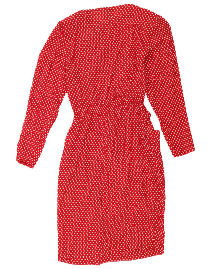 Abito camicia a maniche lunghe da donna Modyva IT 44 rosso medio a pois