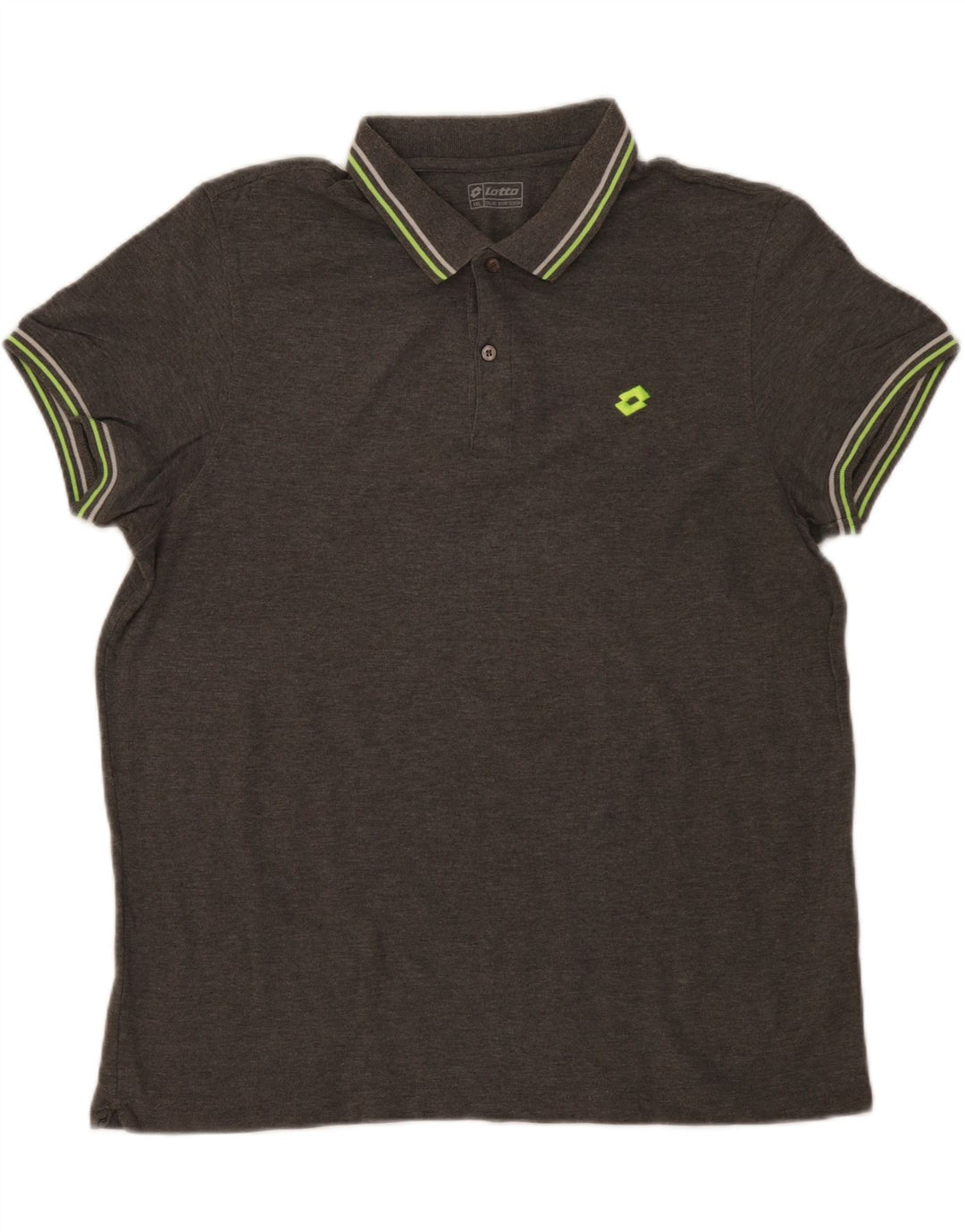 Polo da uomo Lotto 2XL in cotone grigio