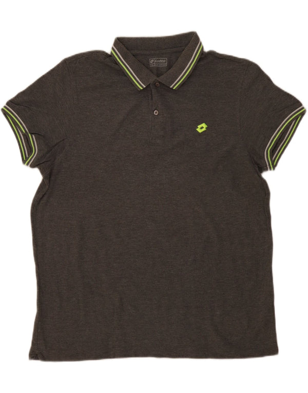 Polo da uomo Lotto 2XL in cotone grigio