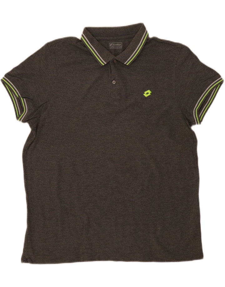 Polo da uomo Lotto 2XL in cotone grigio