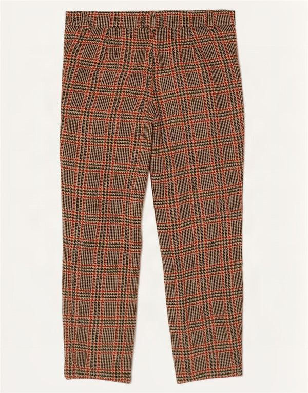 Pantaloni da abito corto da donna Luisa Spagnoli IT 46 Large W34 L24 scozzese marrone