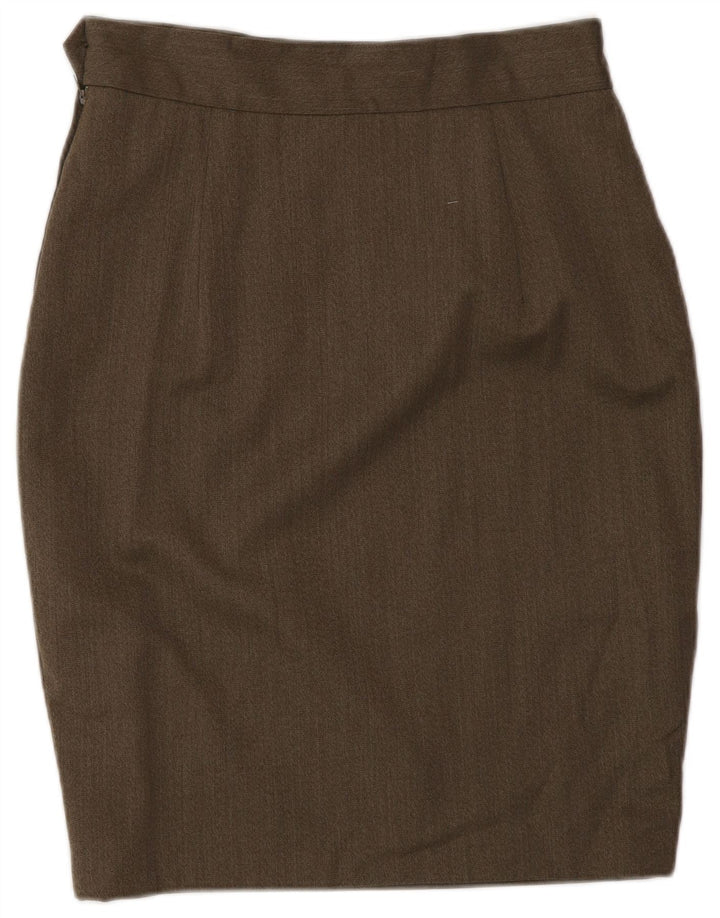 MOSCHINO Set gonna da donna a 3 bottoni in 2 pezzi UK 12 medio W28 marrone classico