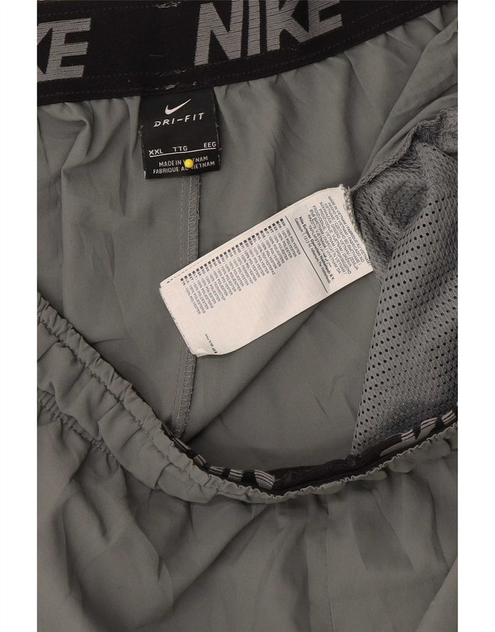 Pantaloncini sportivi Nike Dri Fit Graphic da uomo 2XL poliestere a righe grigie