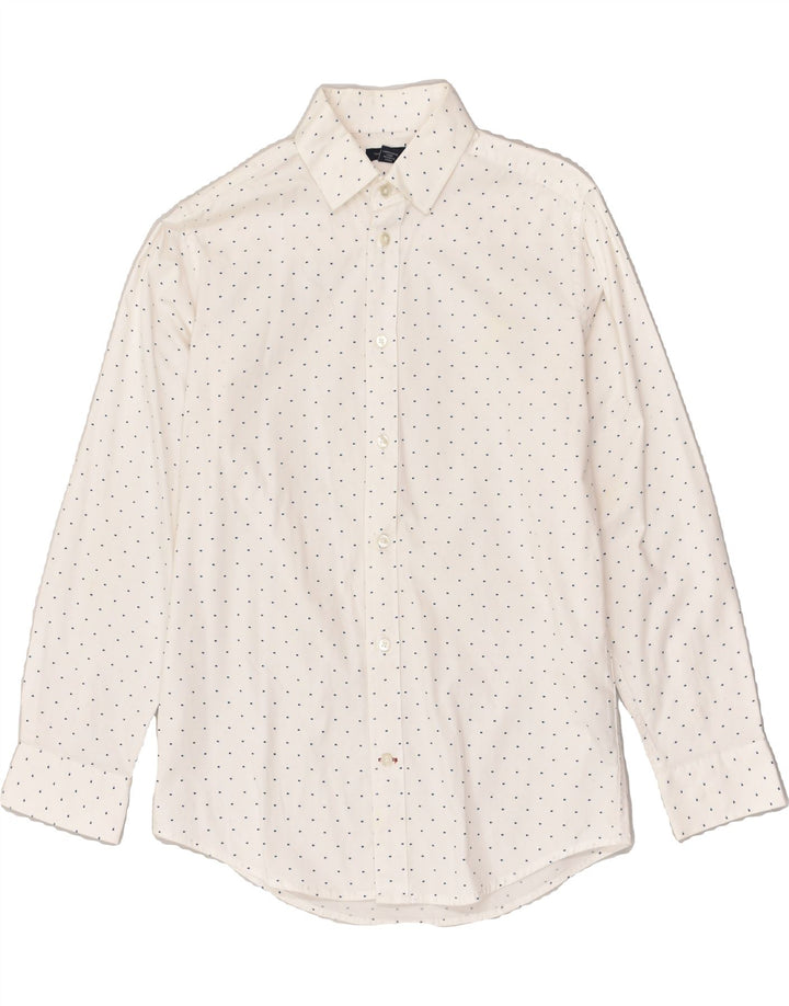 TOMMY HILFIGER Boys Shirt 15-16 Years White Polka Dot Cotton | Vintage Tommy Hilfiger | Thrift | Second-Hand Tommy Hilfiger | Used Clothing | Messina Hembry 