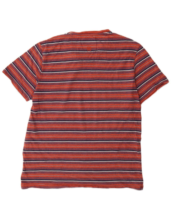 T-shirt da uomo Fat Face Top in cotone a righe rosse grandi