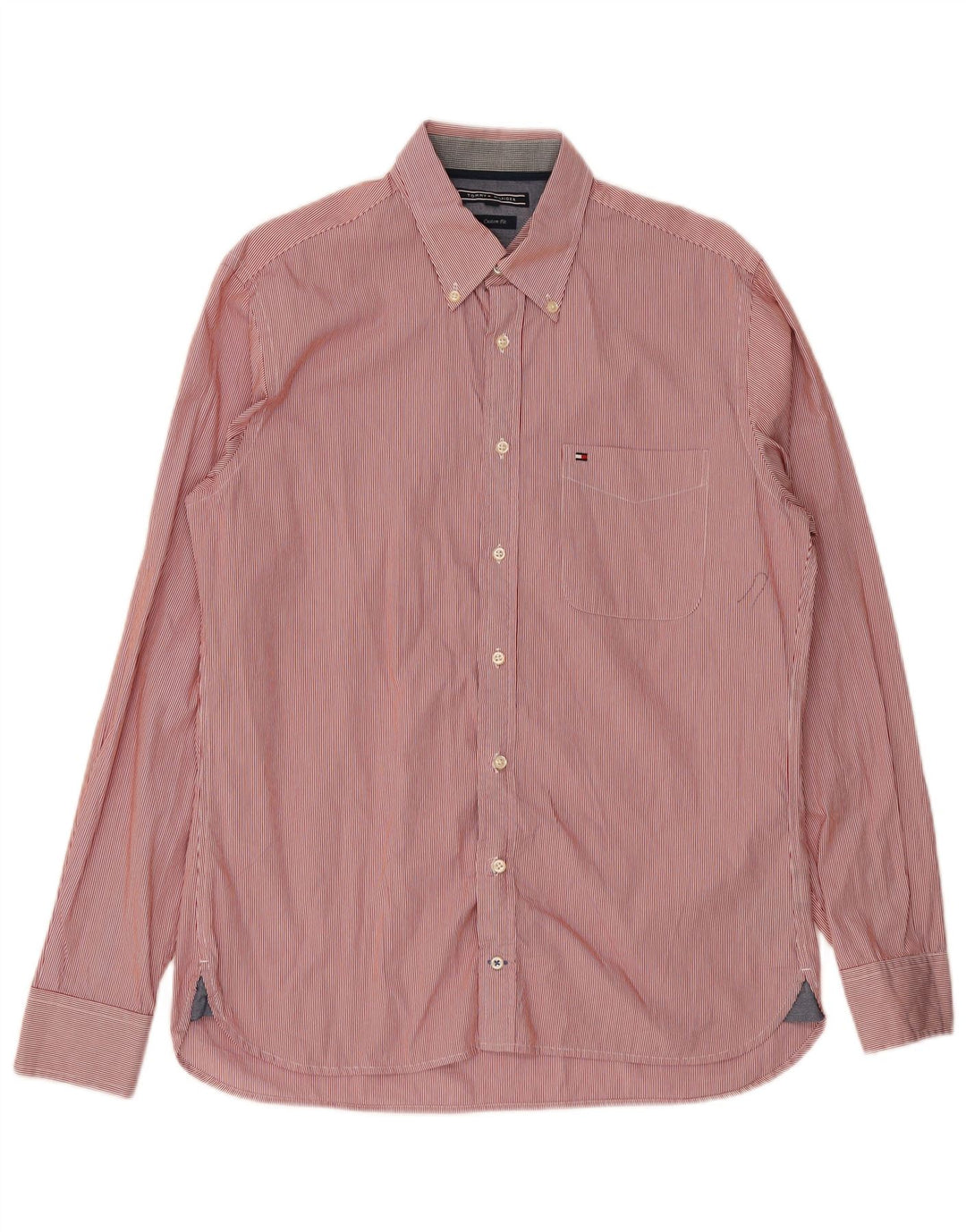 Camicia da uomo su misura Tommy Hilfiger Cotone gessato rosso medio