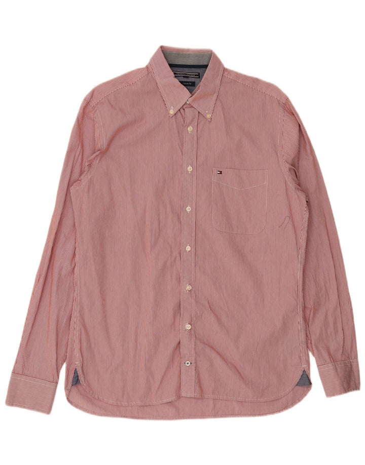 Camicia da uomo su misura Tommy Hilfiger Cotone gessato rosso medio