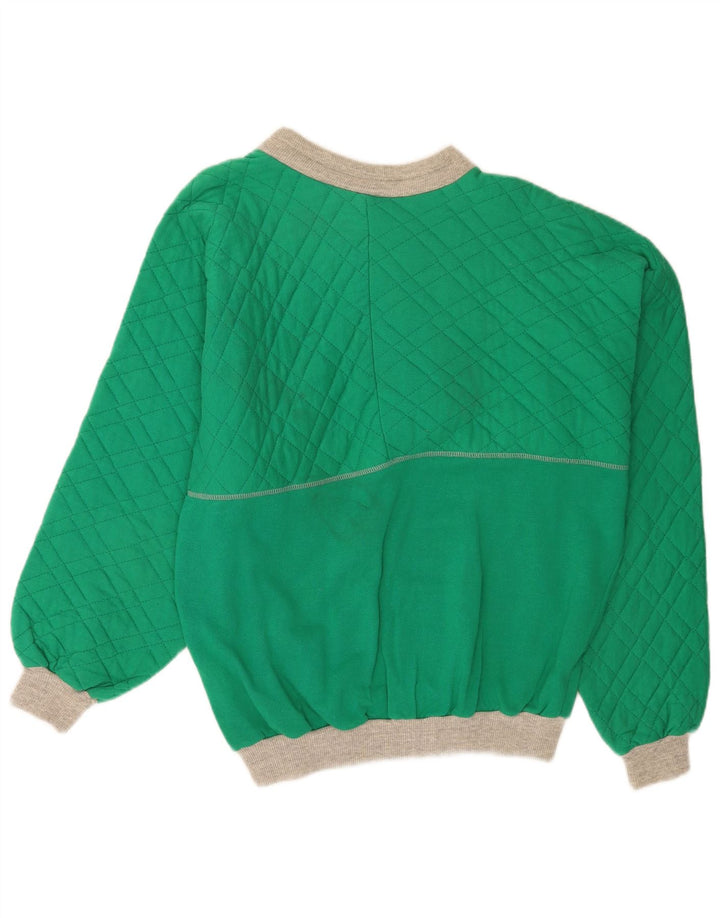 Felpa grafica da uomo vintage maglione grande cotone verde retrò