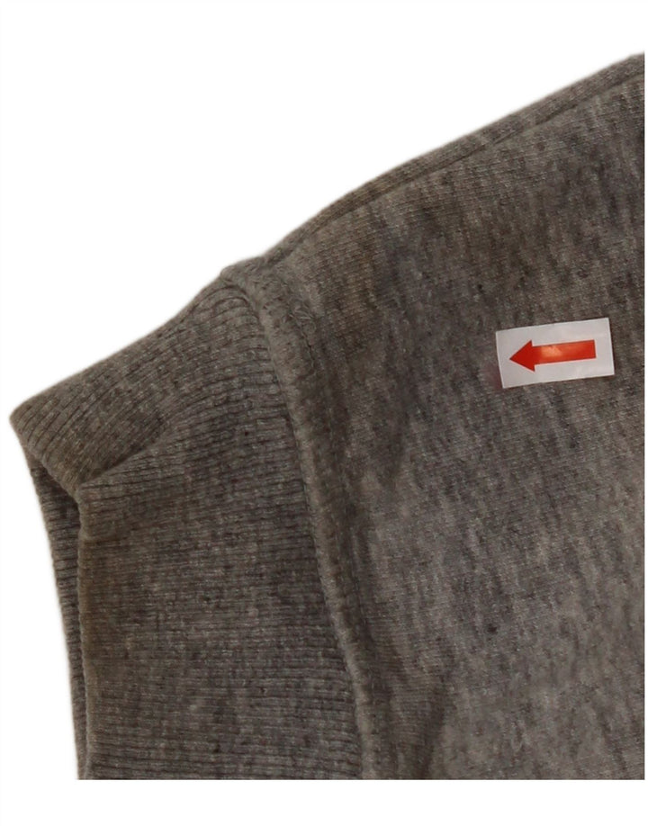 JACK WILLS Maglione oversize con cappuccio da donna UK 10 piccolo cotone grigio